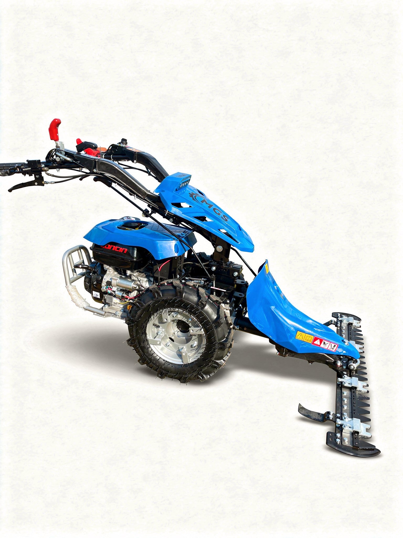 MGS-745LE Einachsschlepper mit Balkenmäher – 15 PS Loncin, E-Start, hydraulische Lenkbremse