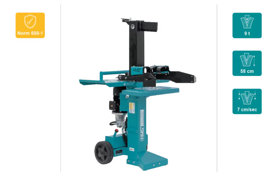 HMG Holzspalter 9t 11t 58cm 123cm Kurzholz Meterholz