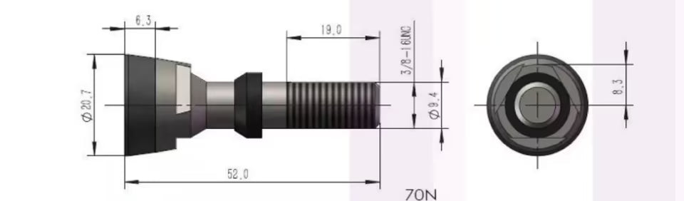 Fräszahn 20.7mm Typ 700 Rundmeißel Fräsmeißel